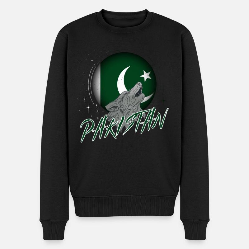 Pakistan - Männer Premium Bio Pullover - Schwarz