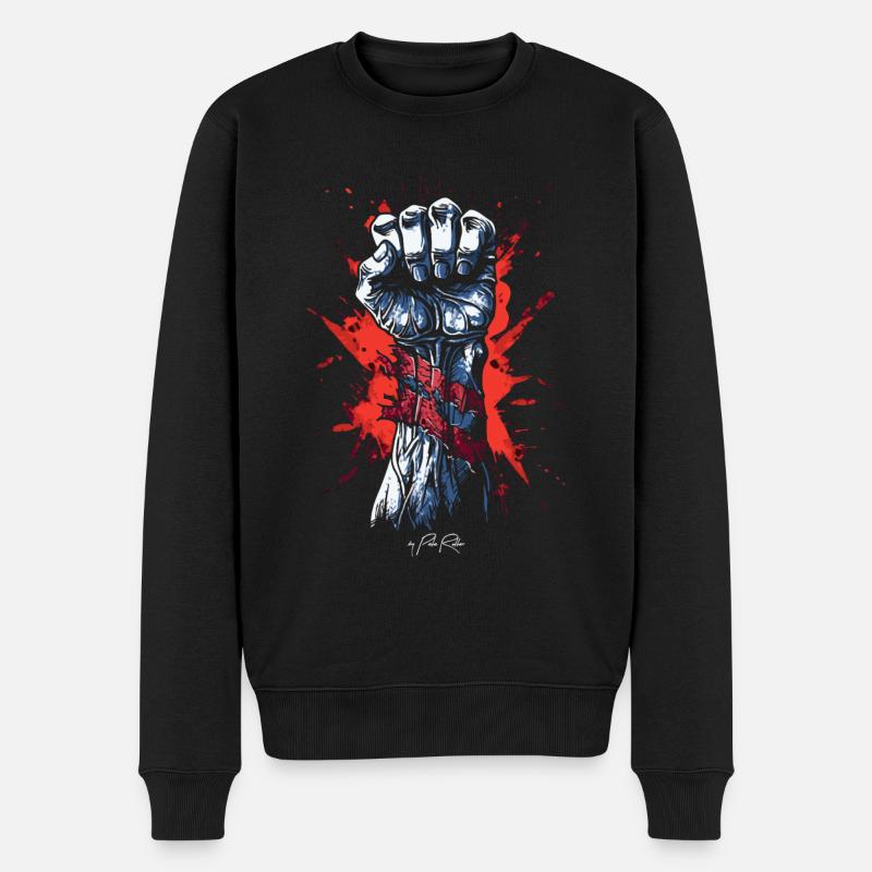 Poing de la liberté, lève le poing de la liberté - Pull Premium bio Homme - noir