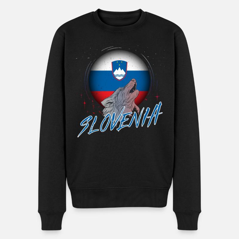 Slovénie - Pull Premium bio Homme - noir