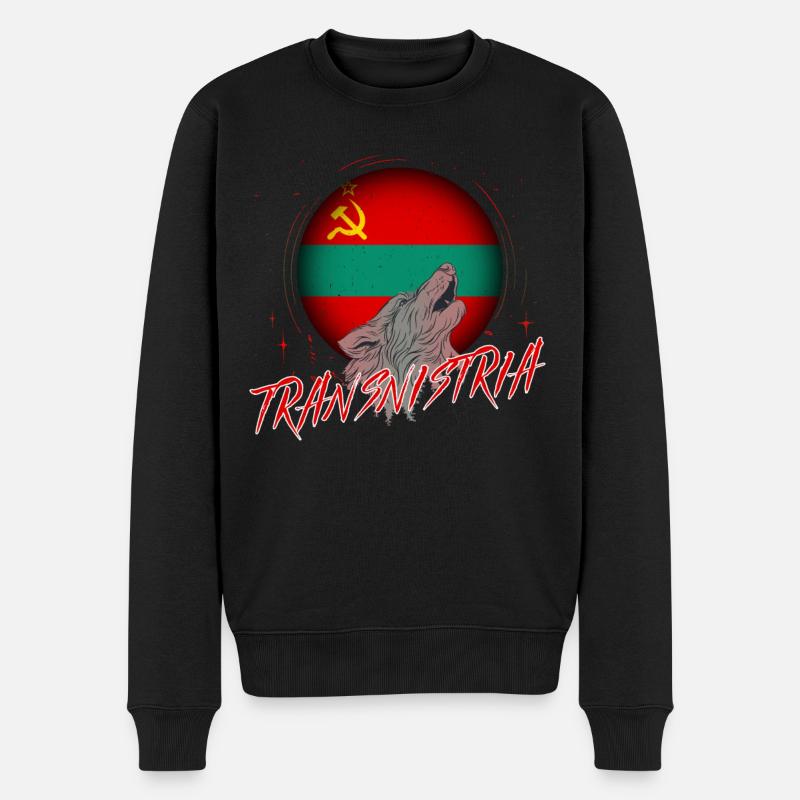 Transnistrien - Männer Premium Bio Pullover - Schwarz