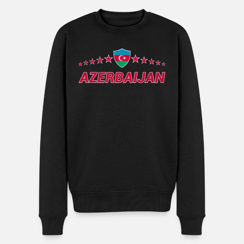 Aserbaidschan - Männer Premium Bio Pullover - Schwarz
