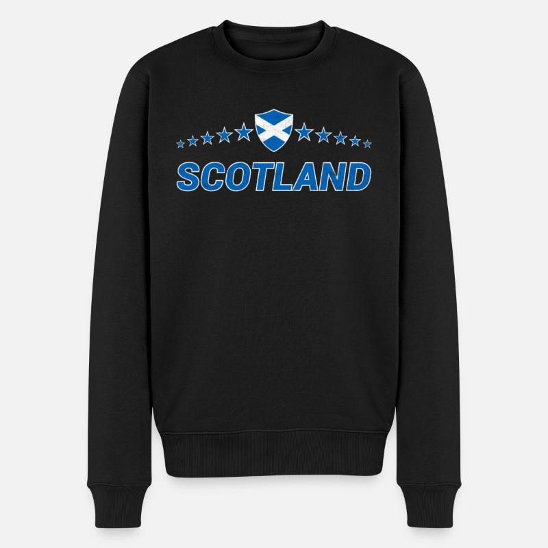 Schottland - Männer Premium Bio Pullover - Schwarz