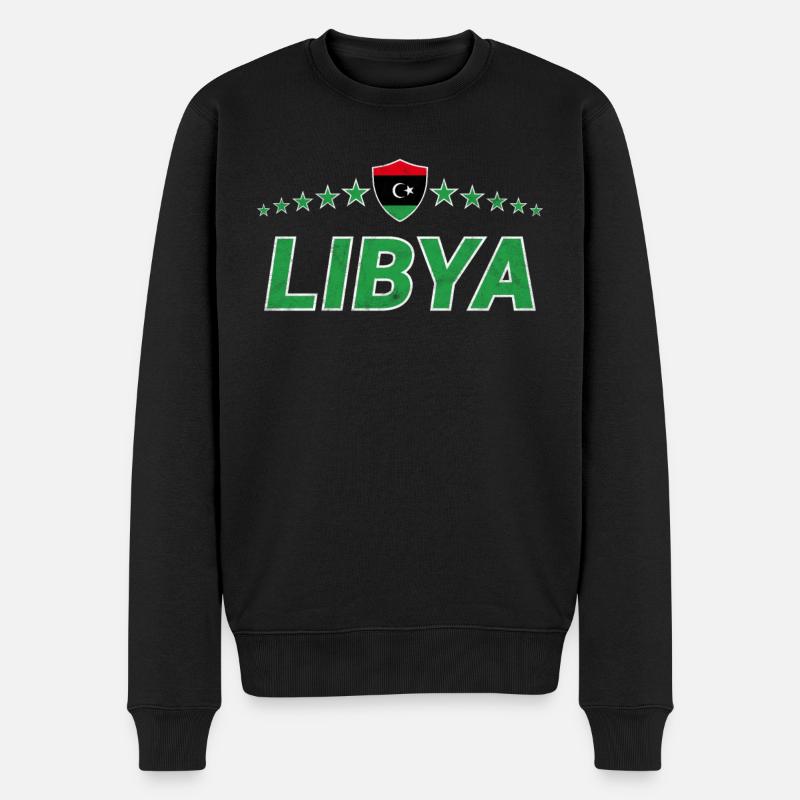 Libyen - Männer Premium Bio Pullover - Schwarz