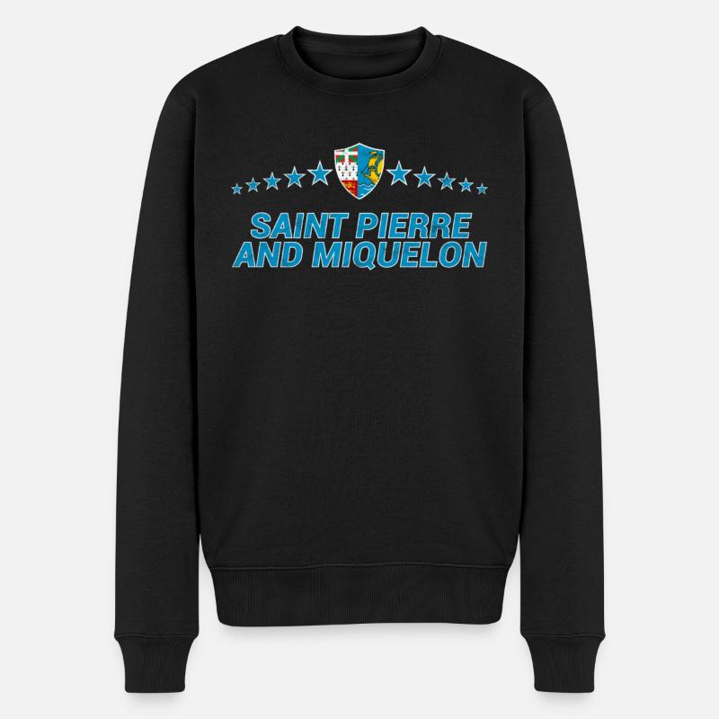 Saint Pierre et Miquelon - Pull Premium bio Homme - noir