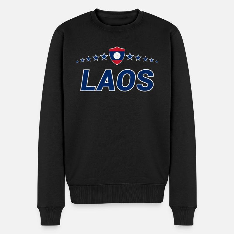 Laos - Pull Premium bio Homme - noir