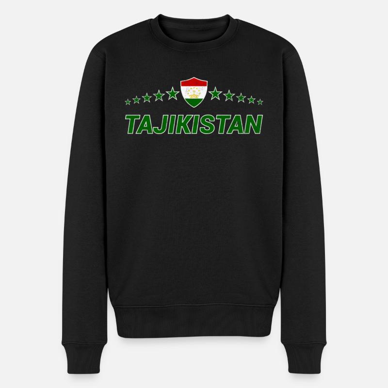 Tadschikistan - Männer Premium Bio Pullover - Schwarz