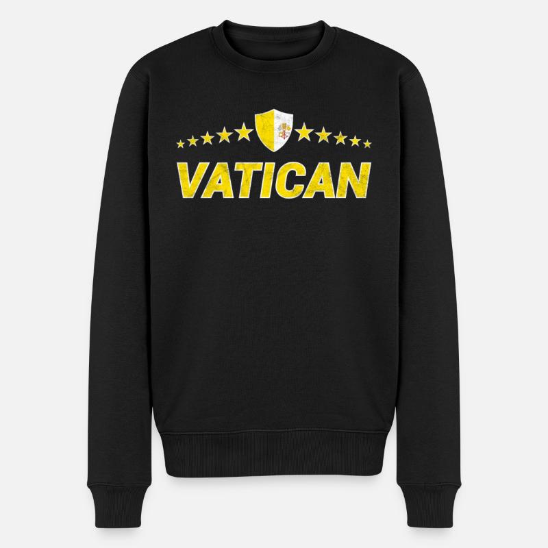 Vatikan - Männer Premium Bio Pullover - Schwarz