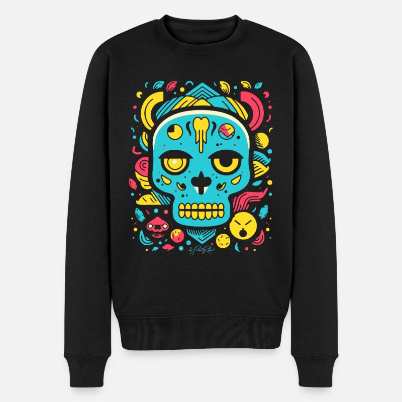 Dessin animé pop, crâne d’animal - Pull Premium bio Homme - noir
