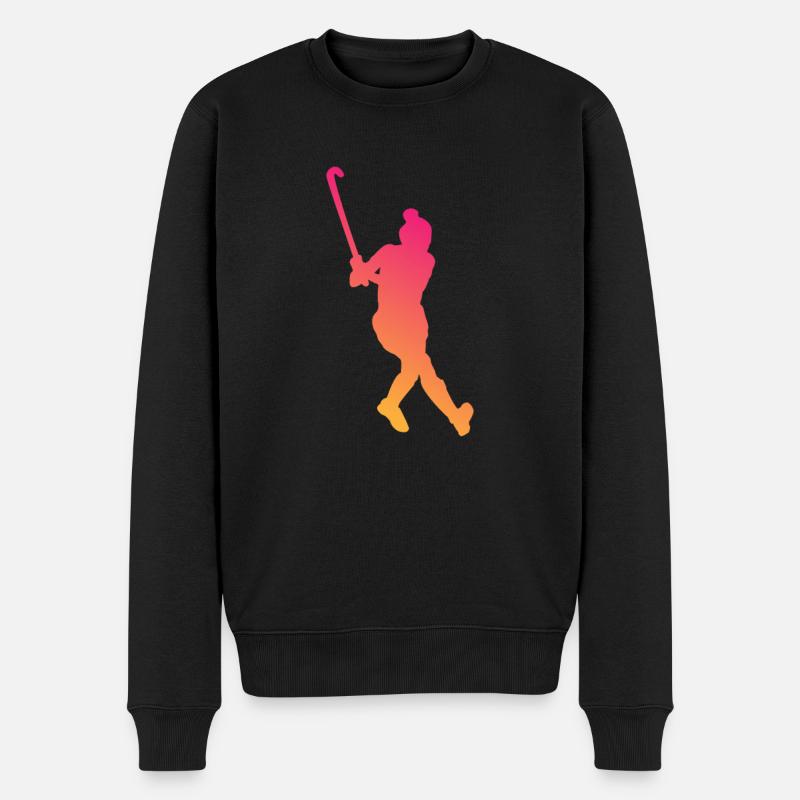Eisfläche ruft: Puck-Jäger - Männer Premium Bio Pullover - Schwarz