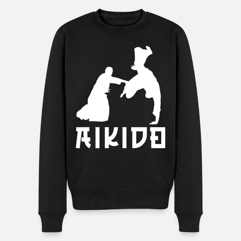 Aïkido - Pull Premium bio Homme - noir