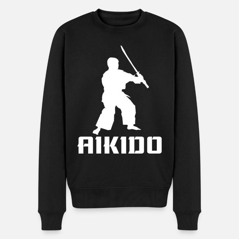 Aïkido - Pull Premium bio Homme - noir