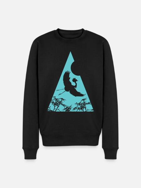 Crane Origami Geometry Creativity - Men's Premium Organic Jumper - black