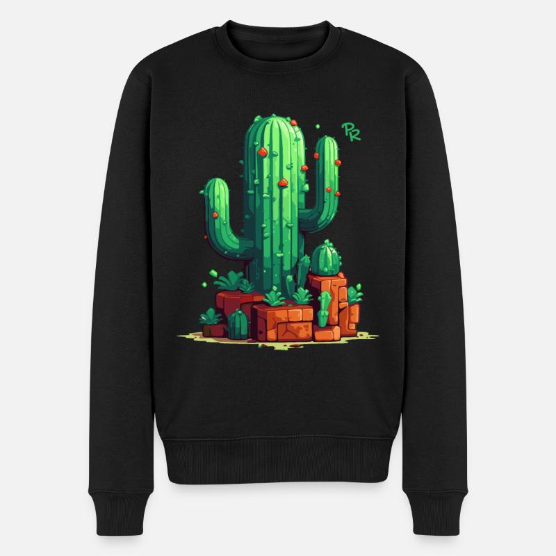 Un cactus - Pull Premium bio Homme - noir
