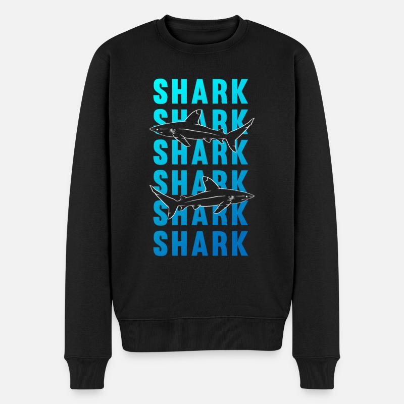 Mystérieux requin Ocean King cadeau - Pull Premium bio Homme - noir