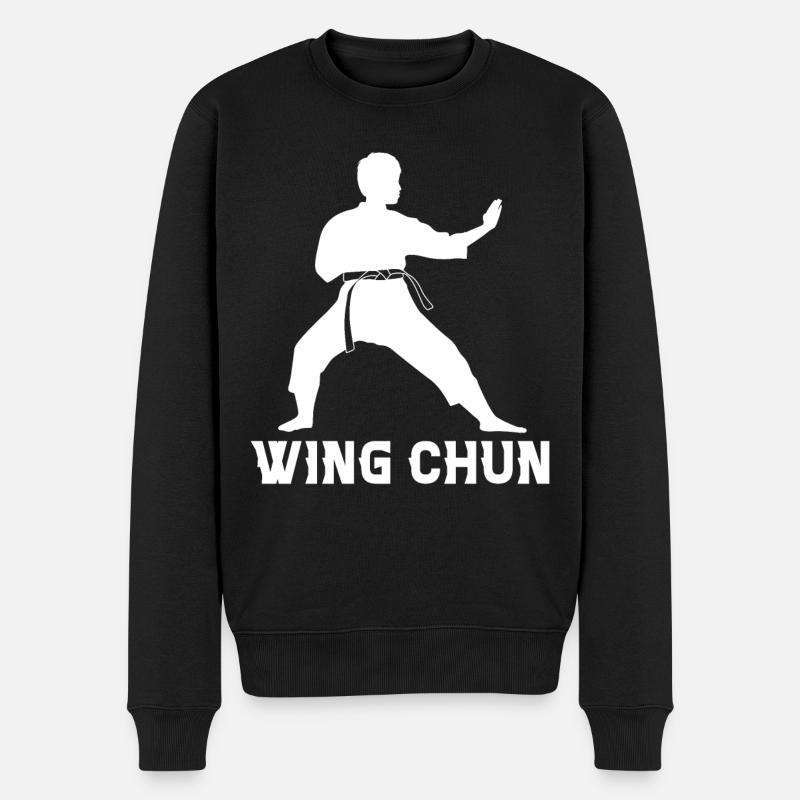 Wing Chun - Männer Premium Bio Pullover - Schwarz
