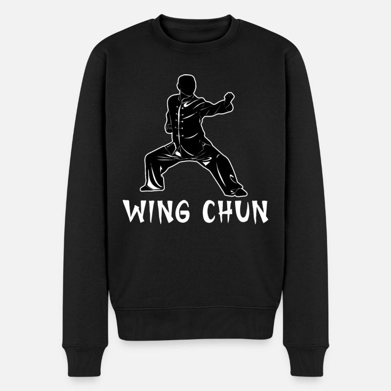 Wing Chun - Pull Premium bio Homme - noir
