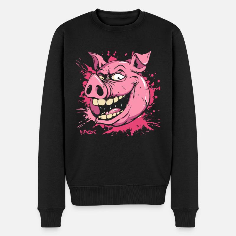 Cochon indécent - Pull Premium bio Homme - noir