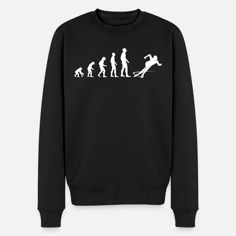 Evolution Patinage sur glace Patineur Rapide Cadeau - Pull Premium bio Homme - noir