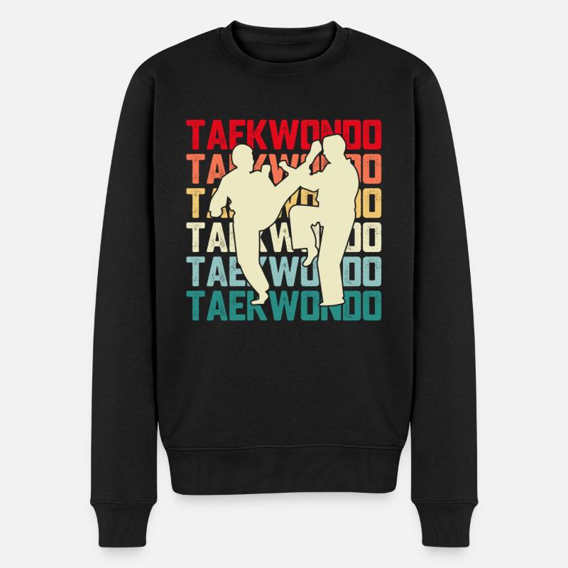 Taekwondo - Männer Premium Bio Pullover - Schwarz