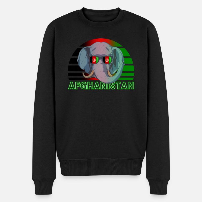 Afghanistan - Männer Premium Bio Pullover - Schwarz