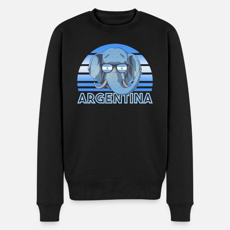 Argentinien - Männer Premium Bio Pullover - Schwarz