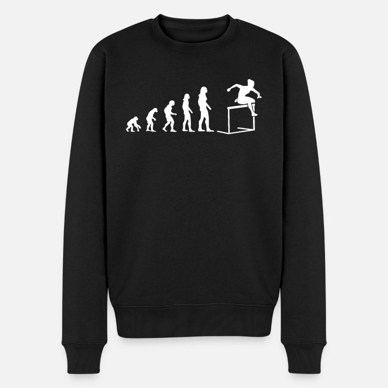 Évolution vers coureur de steeple-chase - Pull Premium bio Homme - noir