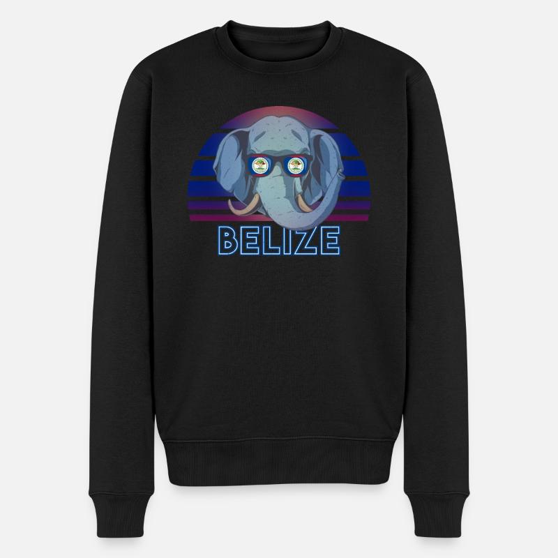 Belize - Männer Premium Bio Pullover - Schwarz