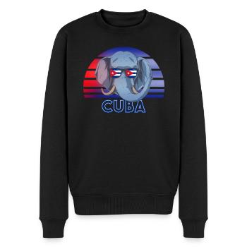 Kuba - Männer Premium Bio Pullover - Schwarz - Vorne - Nico (187cm)