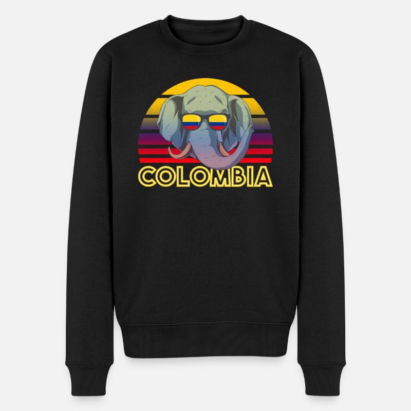 Kolumbien - Männer Premium Bio Pullover - Schwarz