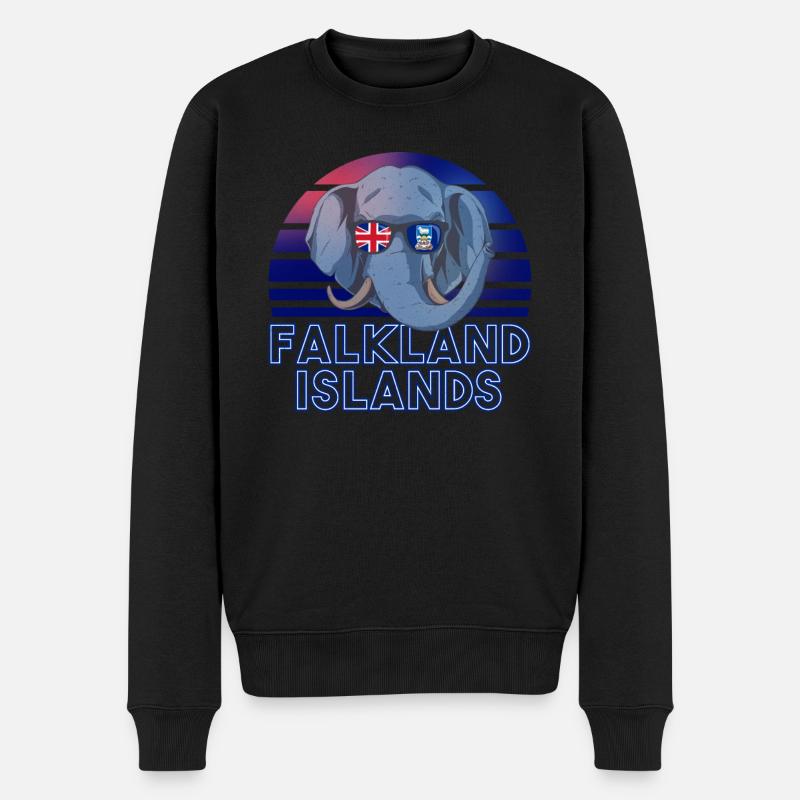 Falklandinseln - Männer Premium Bio Pullover - Schwarz