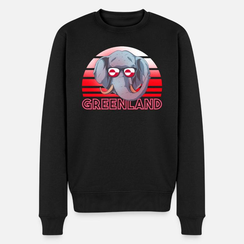 Grönland - Männer Premium Bio Pullover - Schwarz