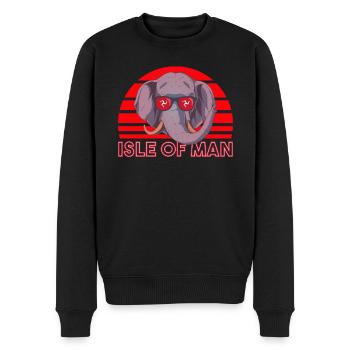 Île de Man - Pull Premium bio Homme - noir - Devant - Nico (187cm)