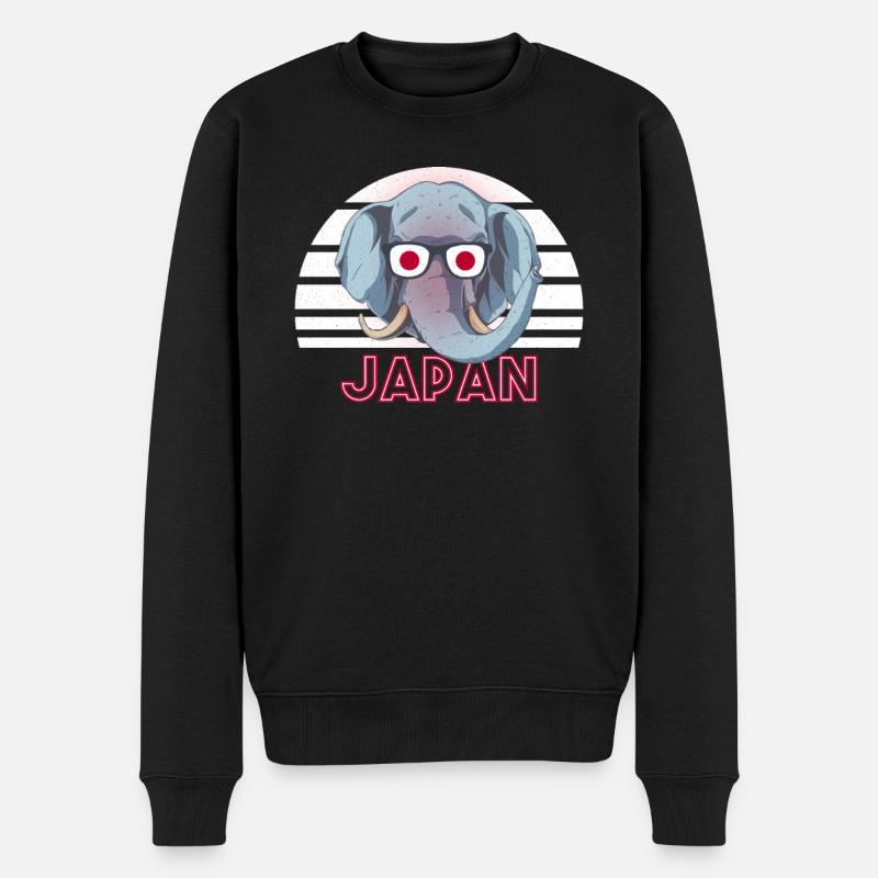 Japan - Männer Premium Bio Pullover - Schwarz