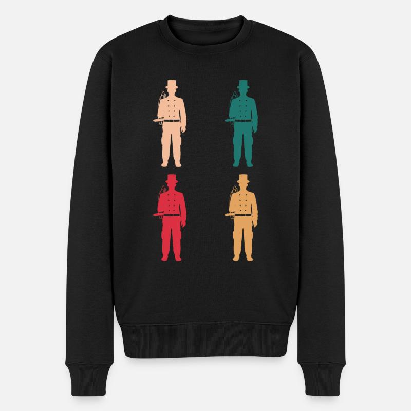 Bunte Welt der Schornsteinfeger - Männer Premium Bio Pullover - Schwarz