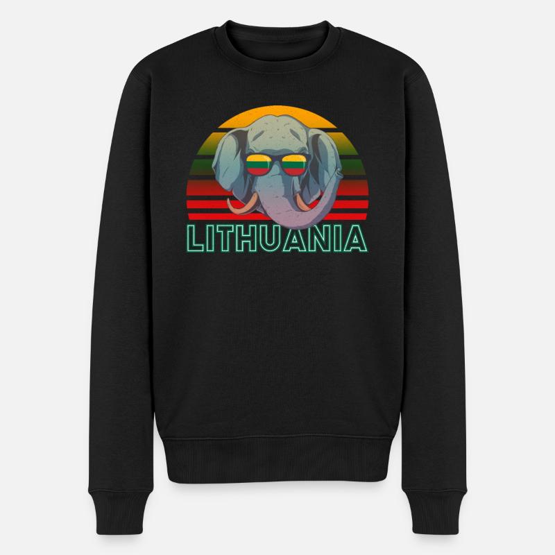 Litauen - Männer Premium Bio Pullover - Schwarz