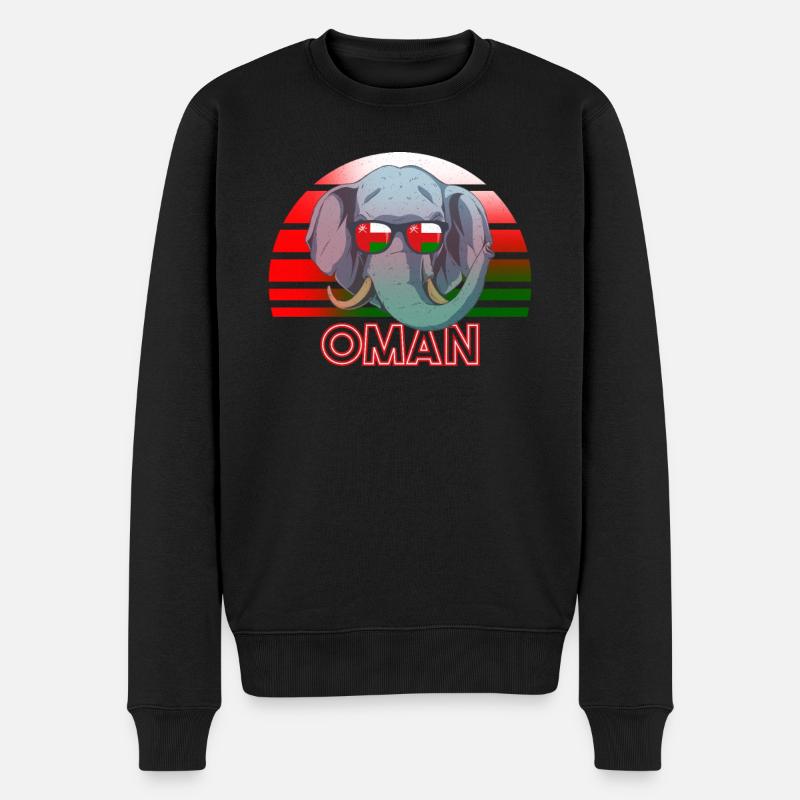 Oman - Männer Premium Bio Pullover - Schwarz