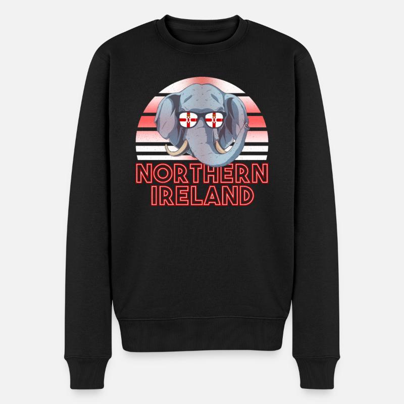 Nordirland - Männer Premium Bio Pullover - Schwarz