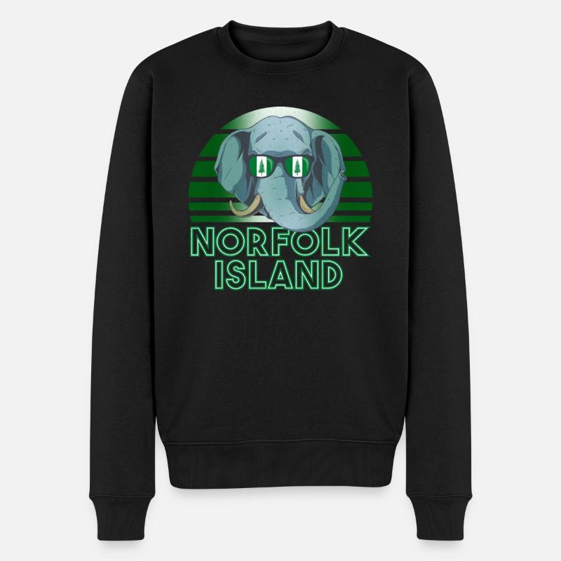 Norfolkinsel - Männer Premium Bio Pullover - Schwarz