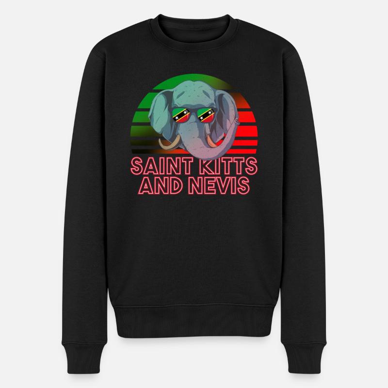 St. Kitts und Nevis - Männer Premium Bio Pullover - Schwarz