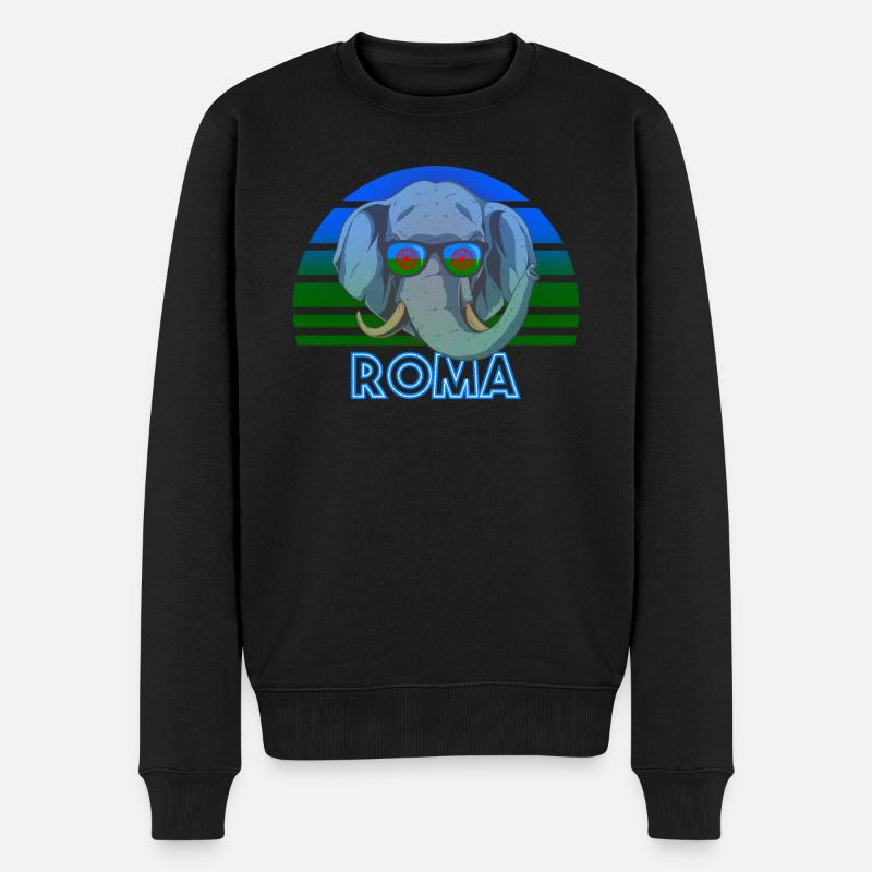 Roma - Männer Premium Bio Pullover - Schwarz