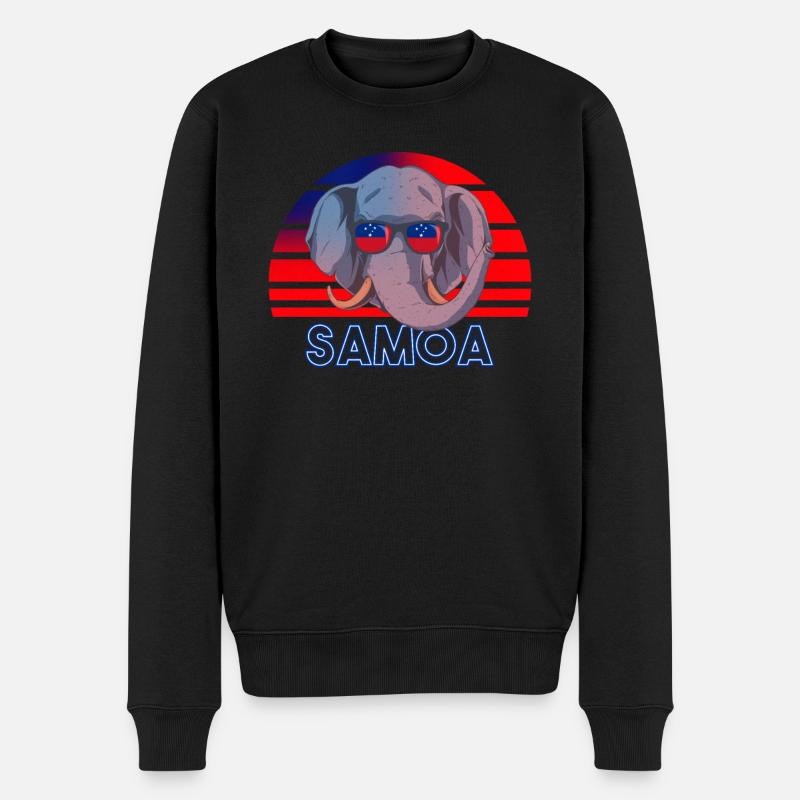 Samoa - Männer Premium Bio Pullover - Schwarz