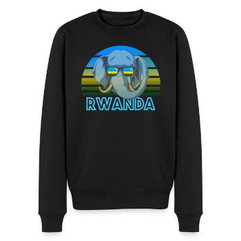 Ruanda - Männer Premium Bio Pullover - Schwarz - Vorne - Nico (187cm)