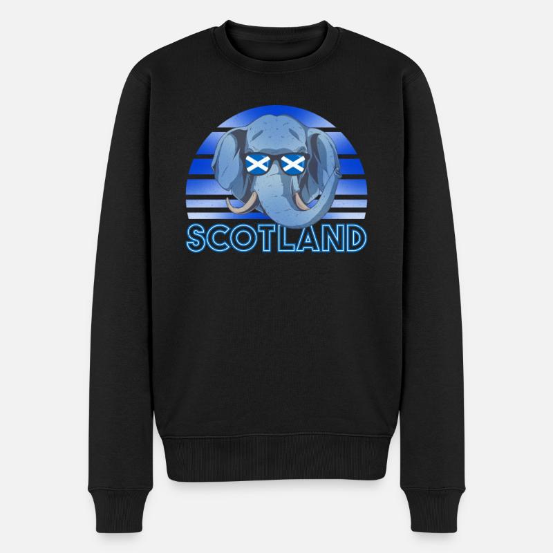 Scotland - Men's Premium Organic Jumper - black