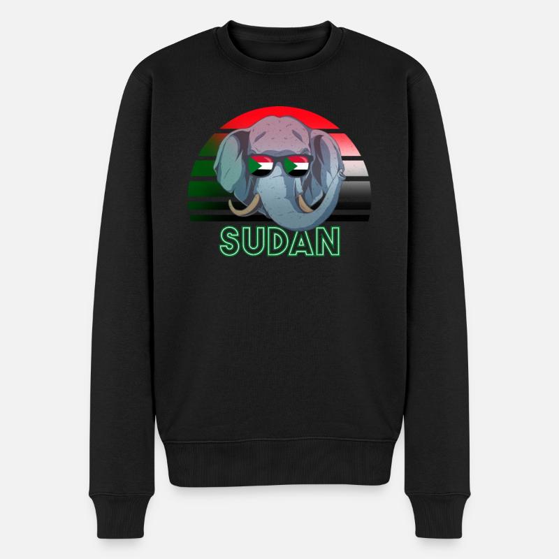 Sudan - Männer Premium Bio Pullover - Schwarz