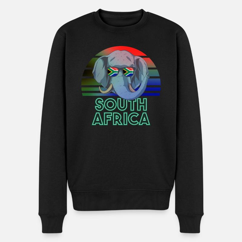 Südafrika - Männer Premium Bio Pullover - Schwarz