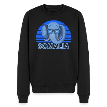Somalia - Männer Premium Bio Pullover - Schwarz - Vorne - Nico (187cm)