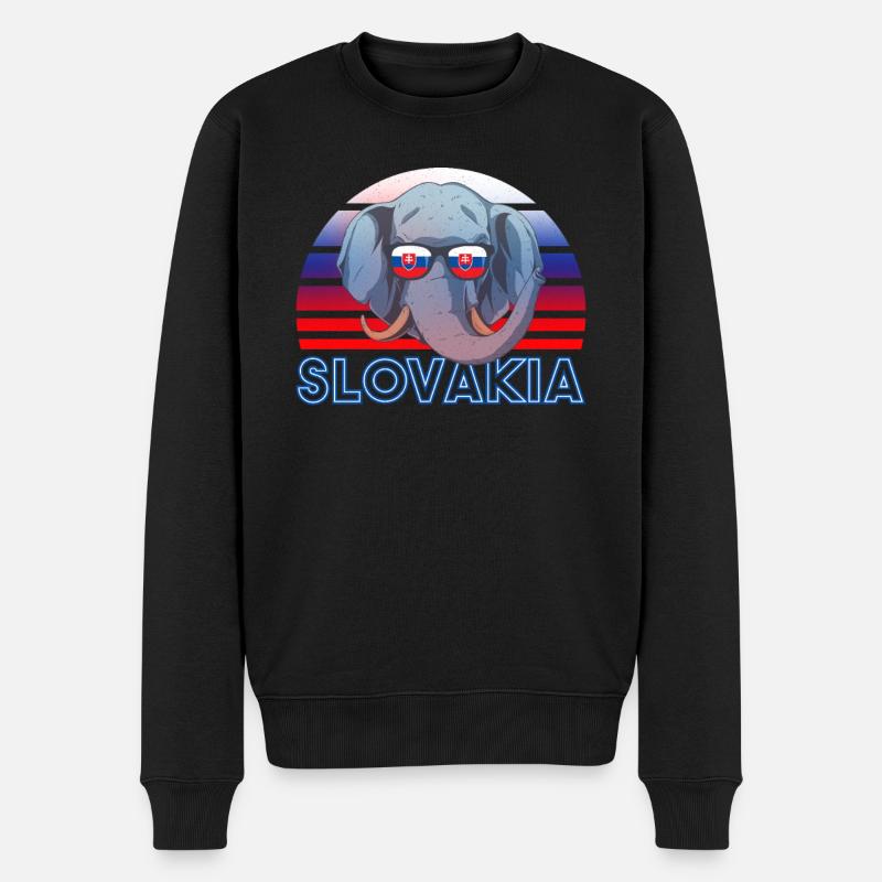 Slowakei - Männer Premium Bio Pullover - Schwarz