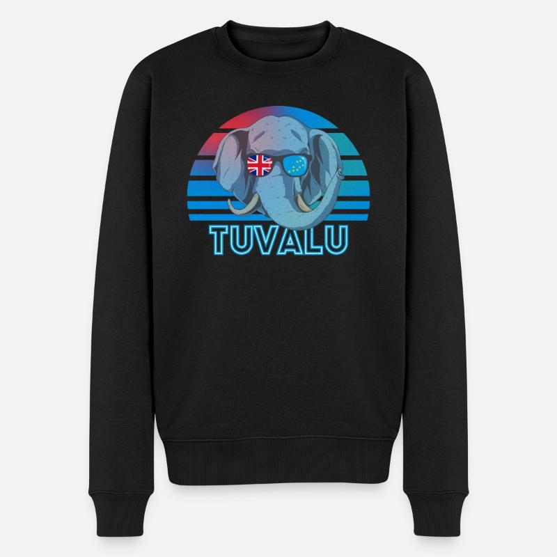 Tuvalu - Männer Premium Bio Pullover - Schwarz