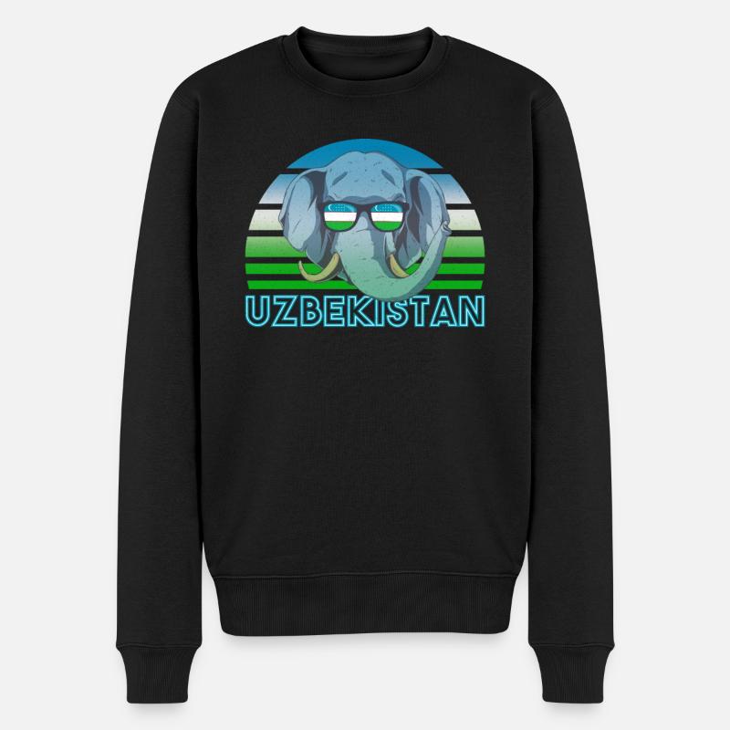 Ouzbékistan - Pull Premium bio Homme - noir