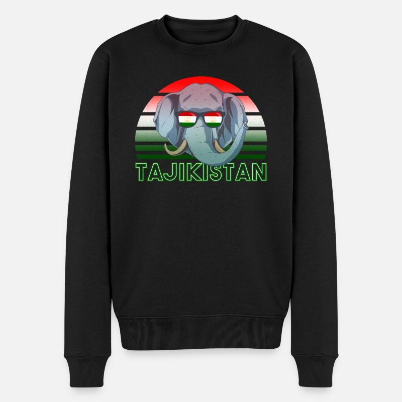 Tadschikistan - Männer Premium Bio Pullover - Schwarz